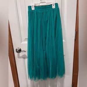 Elegant Teal Maxi Skirt